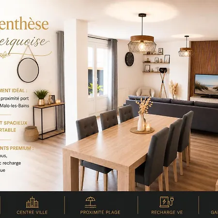 La Parenthese Dunkerquoise - Appt Luxe, Balneo, Jardin Et Garages Avec Chargeur Vh Electrique
