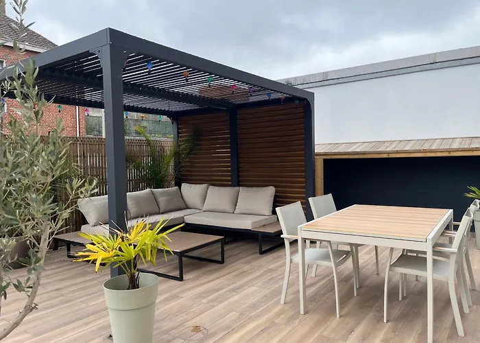 Apartmán La Parenthese Dunkerquoise - Appt Luxe, Balneo, Jardin Et Garages Avec Chargeur Vh Electrique